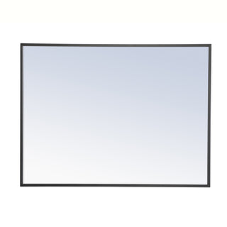 Metal frame Rectangle Mirror 24 inch Black finish