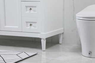 48 inch Single bathroom vanity in white with backsplash