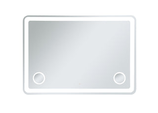 Lux 42in x 60in Hardwired LED mirror with magnifier and color changing temperature 3000K/4200K/6000K