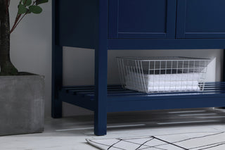 42 inch Single Bathroom Vanity in Blue with Backsplash
