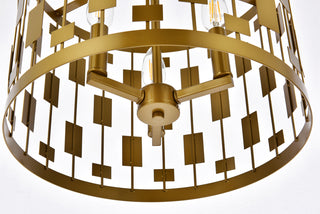 Levante 3 lights pendant in brass