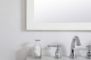 Aqua rectangle vanity mirror 24 inch in White