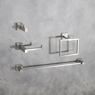 Isla 4-Piece Bathroom Hardware Set in Brushed Nickel