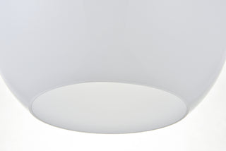 Baxter 1 Light Chrome Pendant With Frosted White Glass