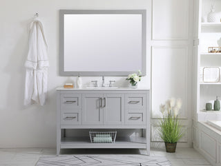 Aqua rectangle vanity mirror 48 inch in Grey