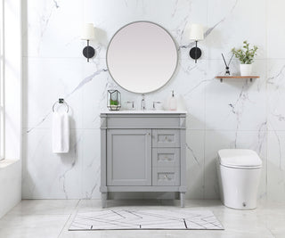 32 inch Single bathroom vanity in grey