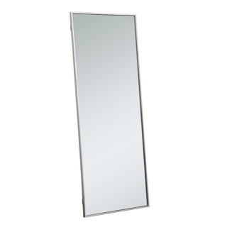 Metal frame rectangle mirror 24 inch in silver