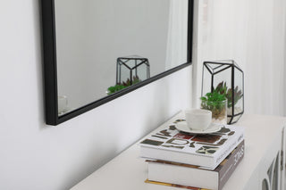 Metal frame square mirror 36 inch in Black