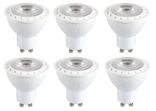 LED GU10 light bulb, 5000K, 35 degree, CRI80, ETL, 6.5W, 80W EQUIVALENT, 25000HRS, LM520, DIMMABLE, 2 YEARS WARRANTY, INPUT VOLTAGE 120V 6 PACK
