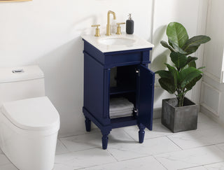 18.5 inch Single bathroom vanity in blue