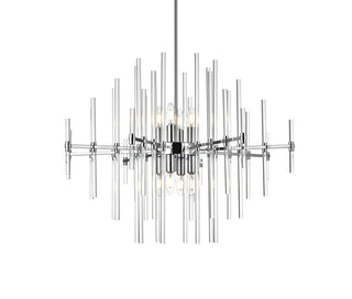 Sienna 31 inch crystal rod pendant in chrome