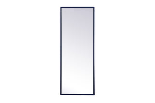 Metal frame rectangle mirror 14 inch x 36 inch in Blue