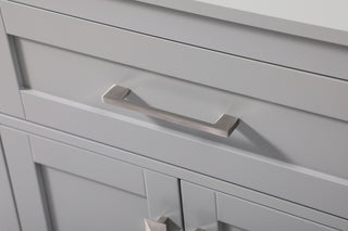 24 Inch Wide Bathroom Storage Freestanding Cabinet In Grey