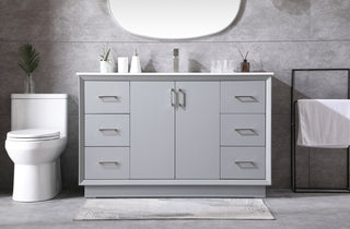 54 Inch SIngle Bathroom Vanity In Grey