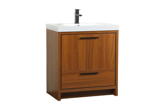 30 inch Single bathroom vanity in Teak