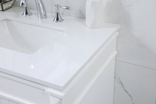 32 inch Single bathroom vanity in white