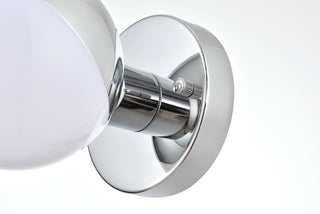 Majesty 1 light Chrome and frosted white Bath Sconce