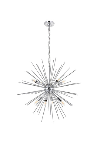 Timber 8 light Chrome Pendant