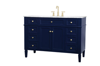 48 inch Single bathroom vanity in blue