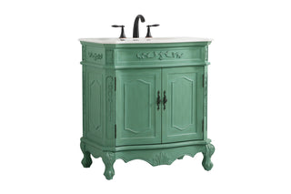 32 inch Single bathroom vanity in vintage mint