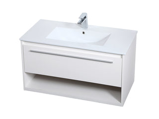 36 inch  Single Bathroom Floating Vanity in White