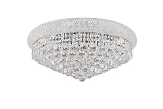 Primo 12 light Chrome Flush Mount Clear Royal Cut Crystal