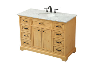 48 inch Single bathroom vanity in natural wood