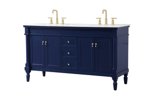 60 inch double bathroom vanity in blue