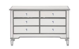 6 Drawer Dresser 48 in. x 18 in. x 32 in. in silver paint