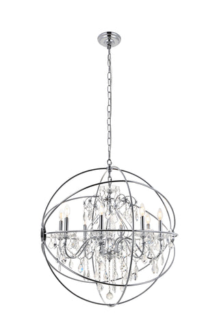 Cordelia 8 Light Chrome Crystal Pendant