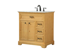 32 inch Single bathroom vanity in natural wood