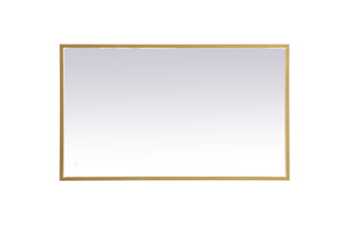 Pier 24x40 inch LED mirror with adjustable color temperature 3000K/4200K/6400K in brass