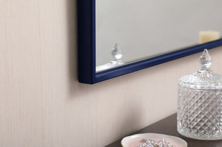 Metal frame rectangle mirror 36 inch x 48 inch in Blue