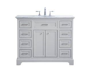 42 in. Single Bathroom Vanity set in light grey