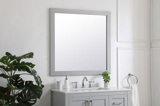 Aqua square vanity mirror 36 inch in Grey