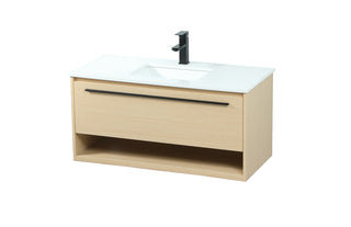 40 inch Single bathroom vanity in maple