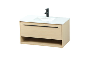 36 inch Single bathroom vanity in maple