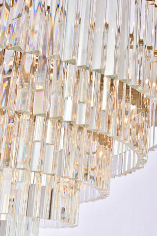 Sydney 44 inch round crystal chandelier in satin gold