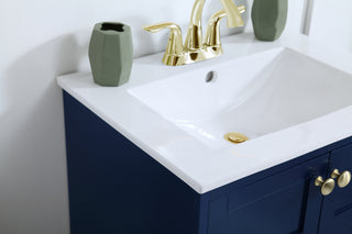 24 inch bathroom vanity in Blue