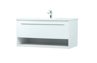 40 inch Single bathroom vanity in white