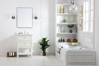 24 in. Single bathroom vanity set in White