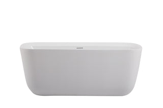 59 inch soaking bathtub in glossy white