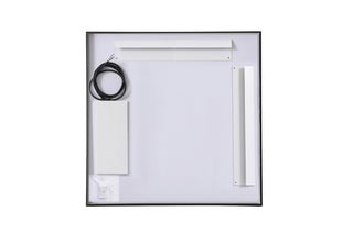 Pier 30x30 inch LED mirror with adjustable color temperature 3000K/4200K/6400K in black