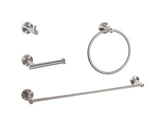 Freya 4-Piece Bathroom Hardware Set in Brushed Nickel