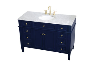 48 inch Single bathroom vanity in blue