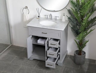 32 inch Single bathroom vanity in grey