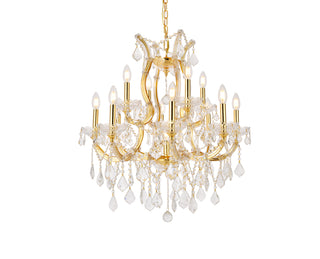 Maria Theresa 13 light Gold Chandelier Clear Royal Cut Crystal