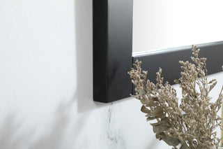 Aqua vanity mirror 27x36 inch in black