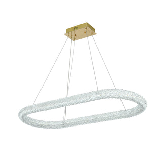 Bowen 42 inch Adjustable LED Chandelier in Satin Gold