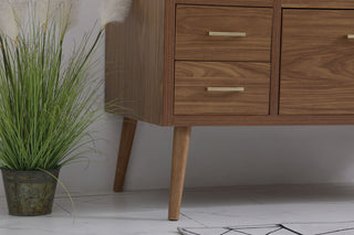 48 inch bathroom Vanity in Walnut Brown with Backsplash